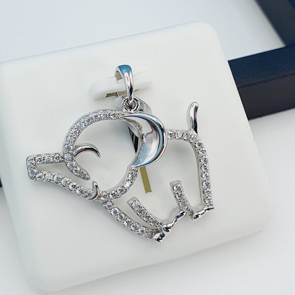 "925 Sterling Silver Cubic Zirconia Pendant, UU1P6A6057 - Picture 3 of 9